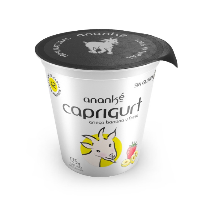 Caprigurt - Yogurt Banana Fresa 135g