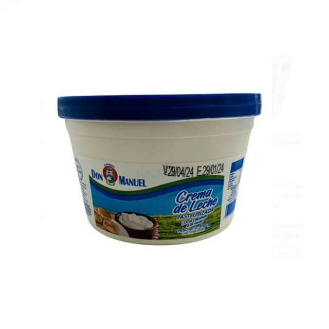 Crema de leche Don Manuel 450 g.