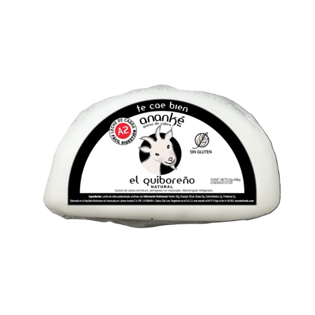 Queso de cabra El Quiboreño Media Luna 245g (peso aproximado)