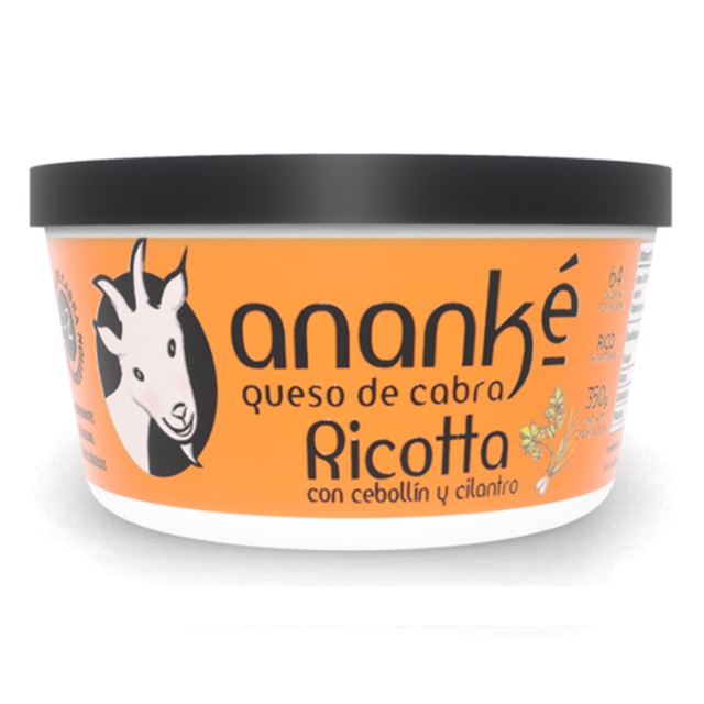 Ricotta de Cabra Ananké con Cebollín y Cilantro (350g)